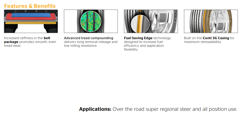 Conti HSL 3 Fuel-Efficient, Super Regional Steer