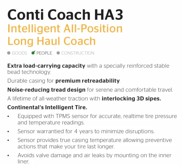 Conti Coach HA3 Intelligent All-Position Long Haul Coach - Image 3